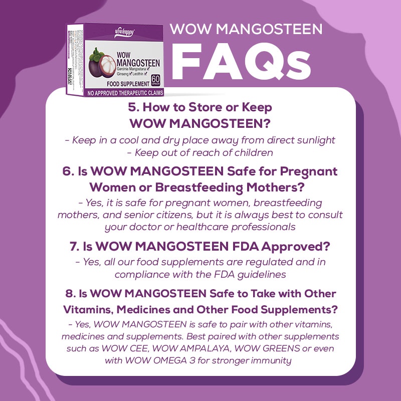 Wowhappy Wow Mangosteen Xanthone 500mg - 60 Capsules（hot） #8