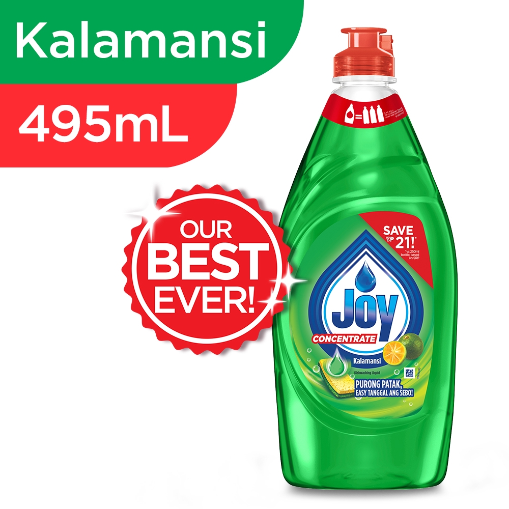 Joy Kalamansi Dishwashing Liquid Bottle (495mL) Shopee Philippines