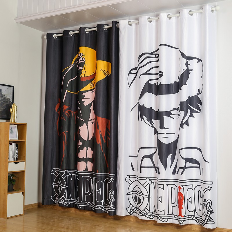 Customization+One Piece Blackout Curtain Cartoon Anime Luffy Comes To  Picture DIY Chopper Boys Bedroom Short Door Nordic Floor Roman | Shopee  Philippines