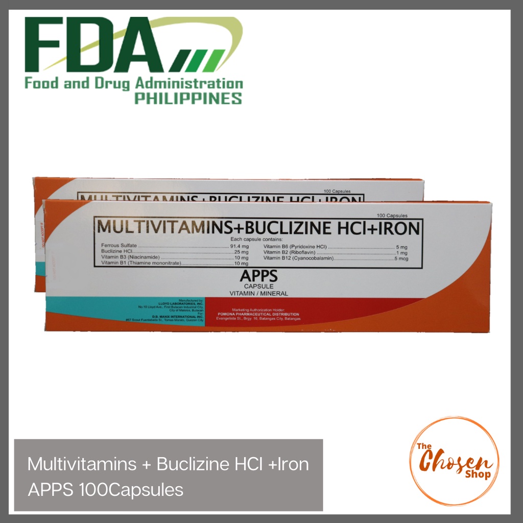 Multivitamins + Buclizine HCI + Iron APPS #1