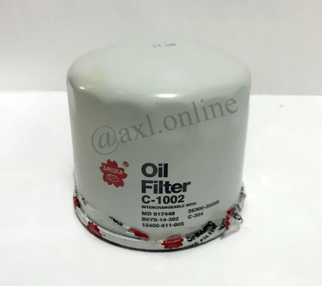 C 1002 Sakura Oil Filter For Kia Pride Mitsubishi Pajero 6g74 Shopee Philippines