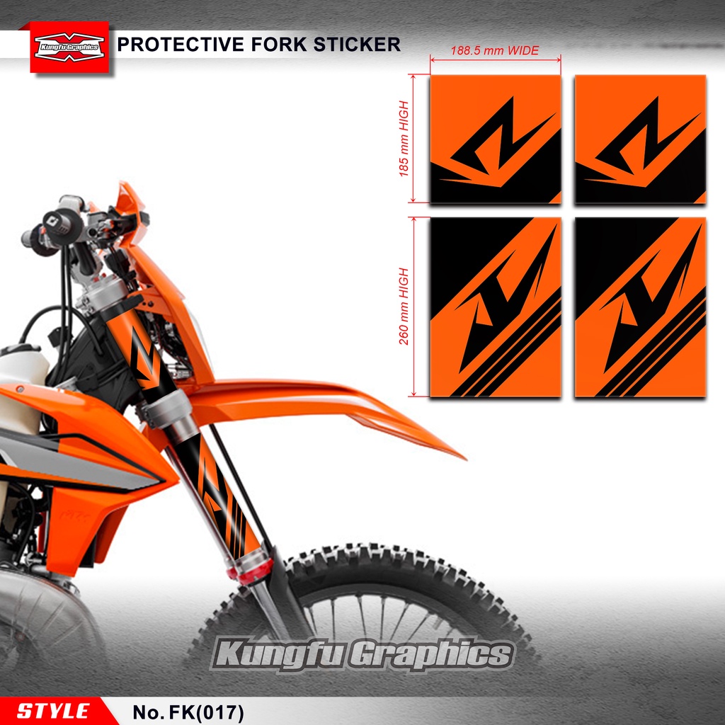 Kungfu Graphics Vinyl Decals Mx Racing Stickers Kit For Front Fork For