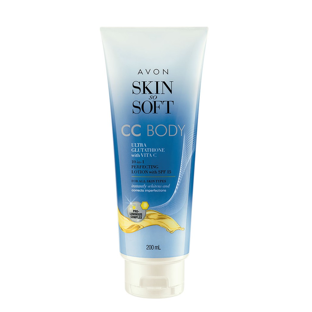Avon Skin So Soft CC Body Ultra Glutathione With Vita C Hand & Body Lotion 200 ML Shopee