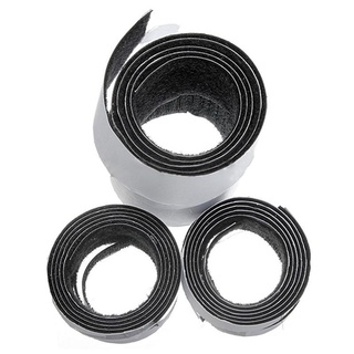 1m x20mm Self Adhesive Sticky Hook And Loop Roll Strap Black #2