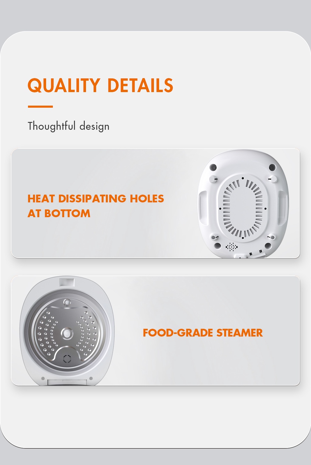 Gaabor Mulitfunctional Touchscreen 3 Liter Rice Cooker 6function Menu