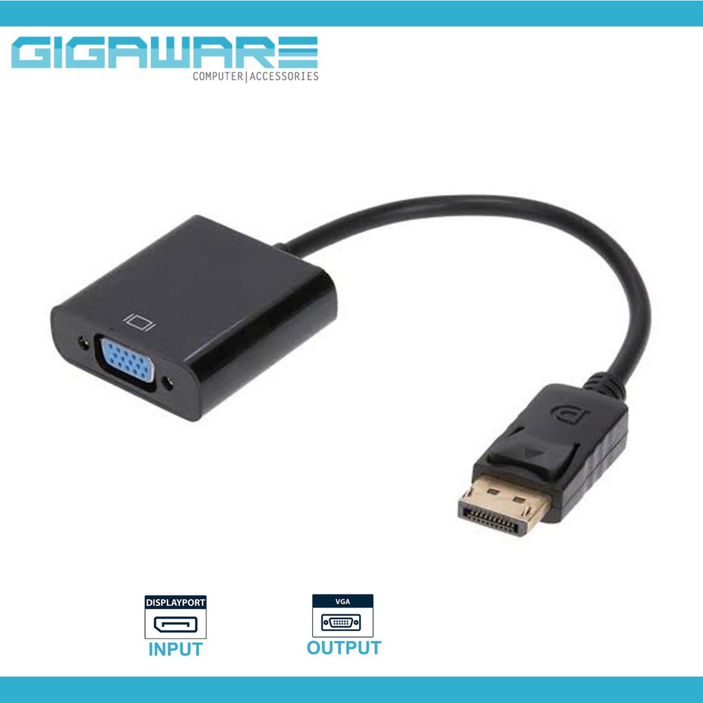 Display Port to VGA Adapter (DP to VGA Adapter) Shopee Philippines