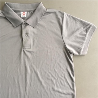 gray dri fit polo