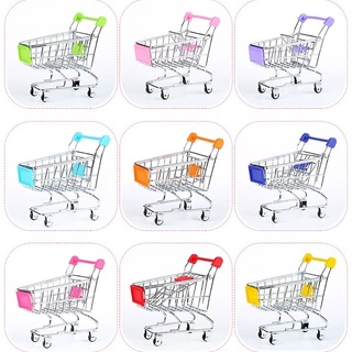 1 Pcs Sturdy and Durable Parrot Training Trolley Educational Bird Toy Mini Metal Parrot Shopping Cart