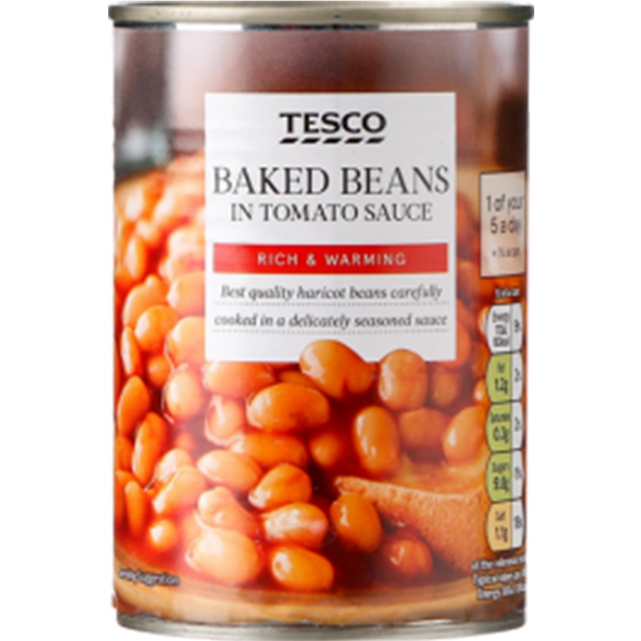 Tesco Baked Beans In Tomato Sauce 420G Shopee Philippines