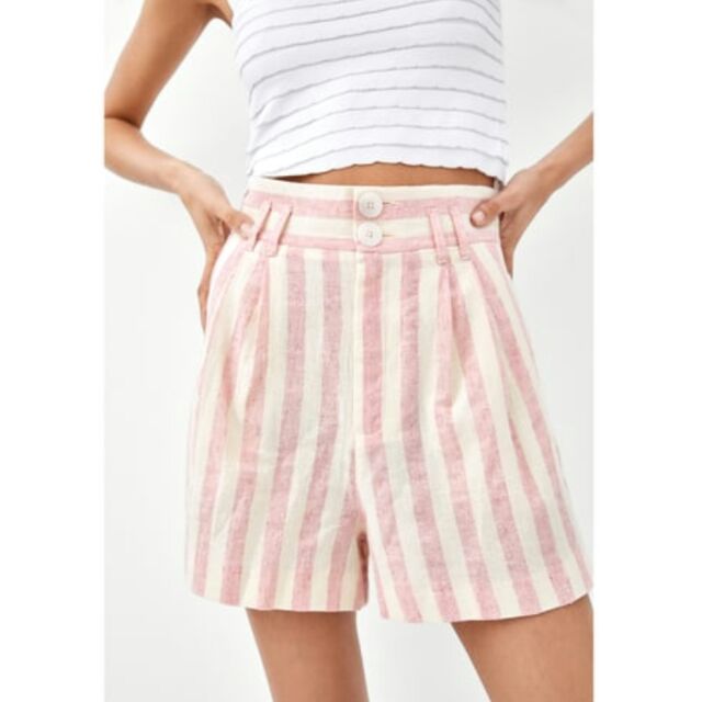 pink shorts zara