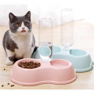 Pet Bowl Cat Bowl Dog Bowl 2in1 Food Bowl Drinking Bottle Set Puppy Kitty Food Bowls Water Bowl COD