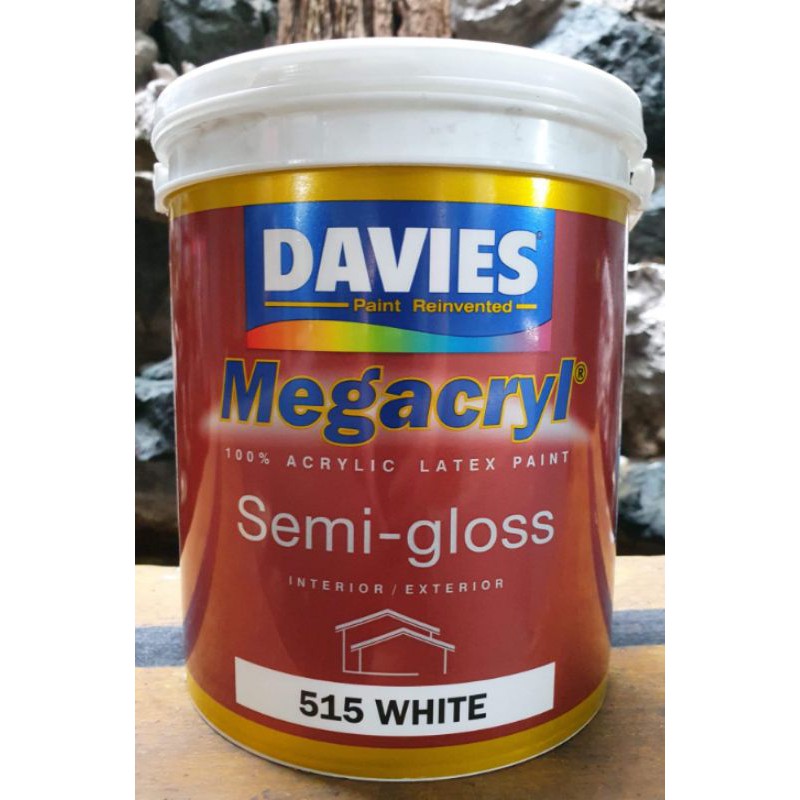 Megacryl Semi Gloss Latex Dv 515 White 4l Davies Mcs Acrylic Water Based Paint 4 Liters 1 Gallon Ee Philippines - Davies Megacryl Latex Paint Colors