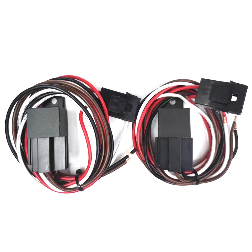 1 pair Car Electric Fan Wiring Harness Kit with Temperature Sensor