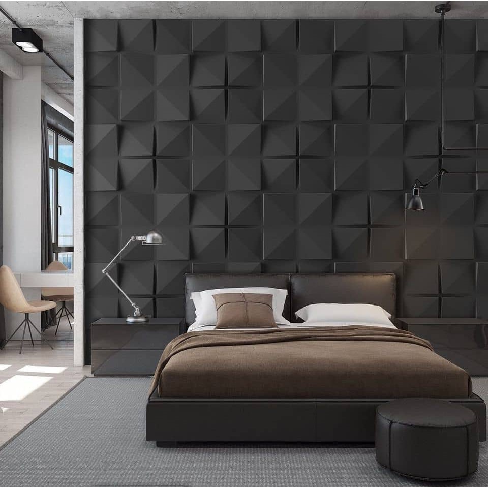 3D PVC Wall Panels 50*50cm Accent Wall DIY Home Installation Wall Panel