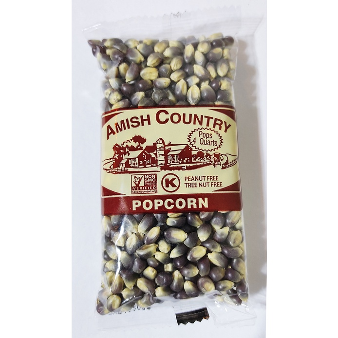 Amish Country Popcorn Blue Popcorn Kernel 4oz pack/113g (produces 4 Quarts of Popped Corn