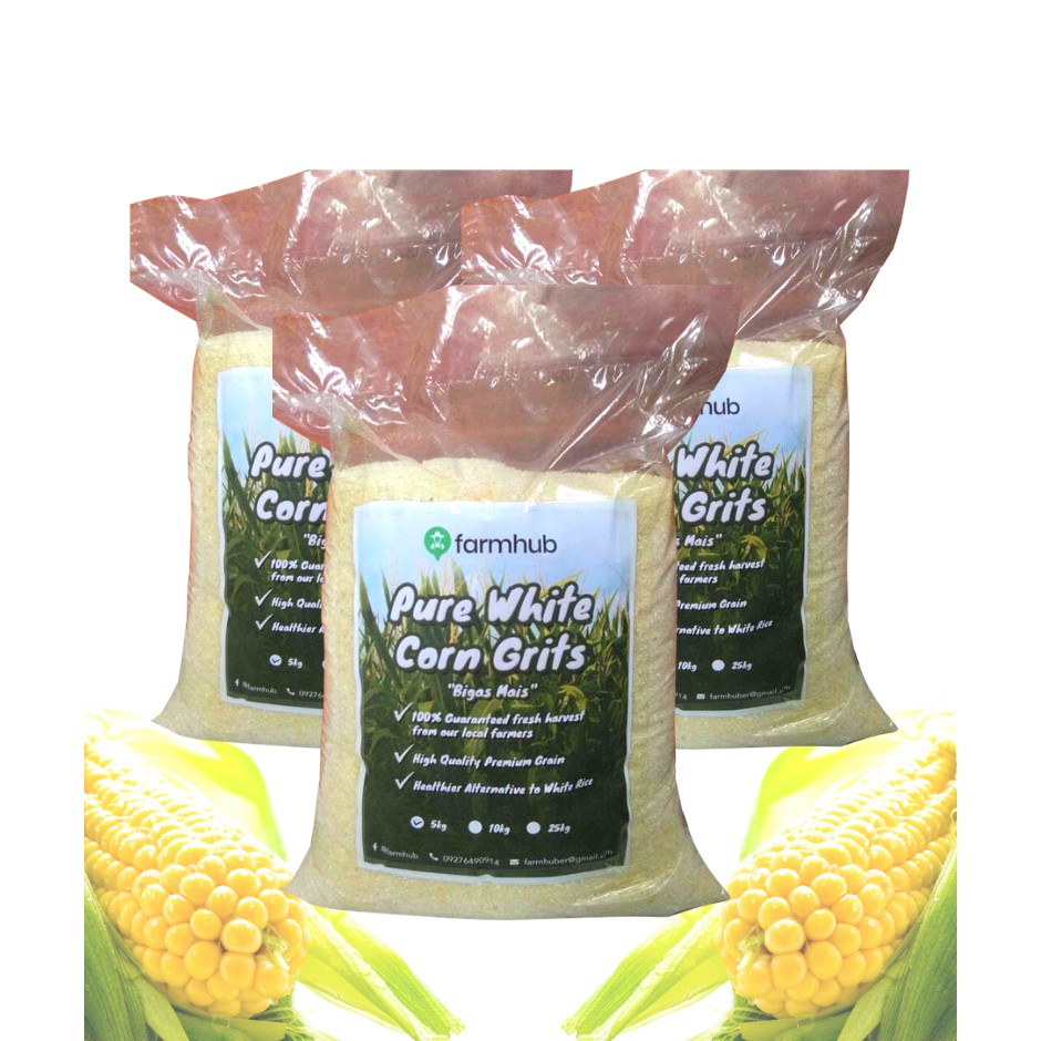 Pure White Corn Grits "Bigas Mais" 25KG Shopee Philippines