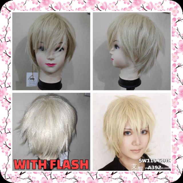 light blonde cosplay wig