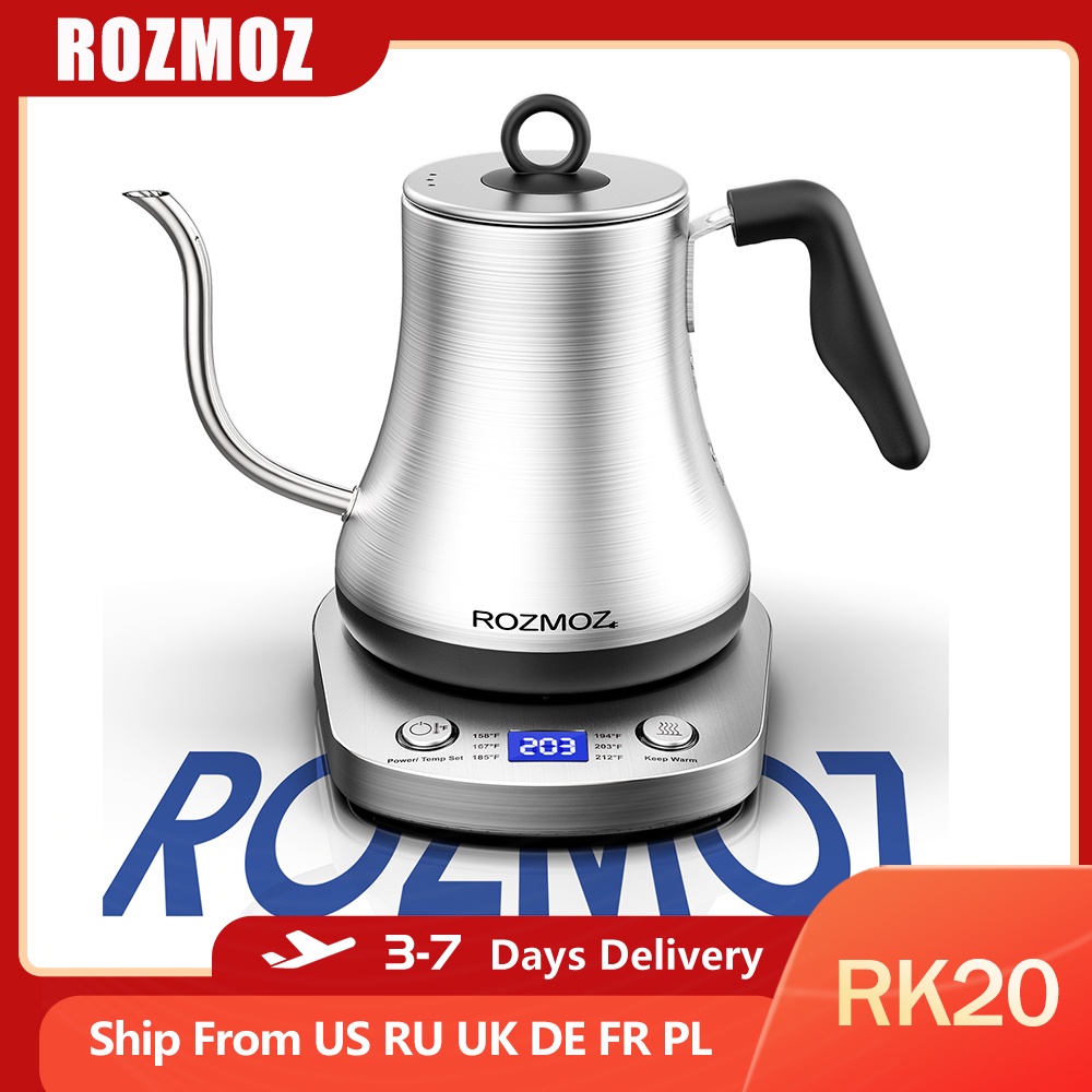 Rozmoz RK20 Electric Gooseneck Kettle With 6 Various Temperature