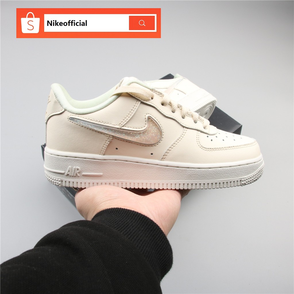 100% Original Nike Air Force 1 Low Beige Air Cushion Casual Sneakers Shoes  For Men & Women | Shopee Philippines
