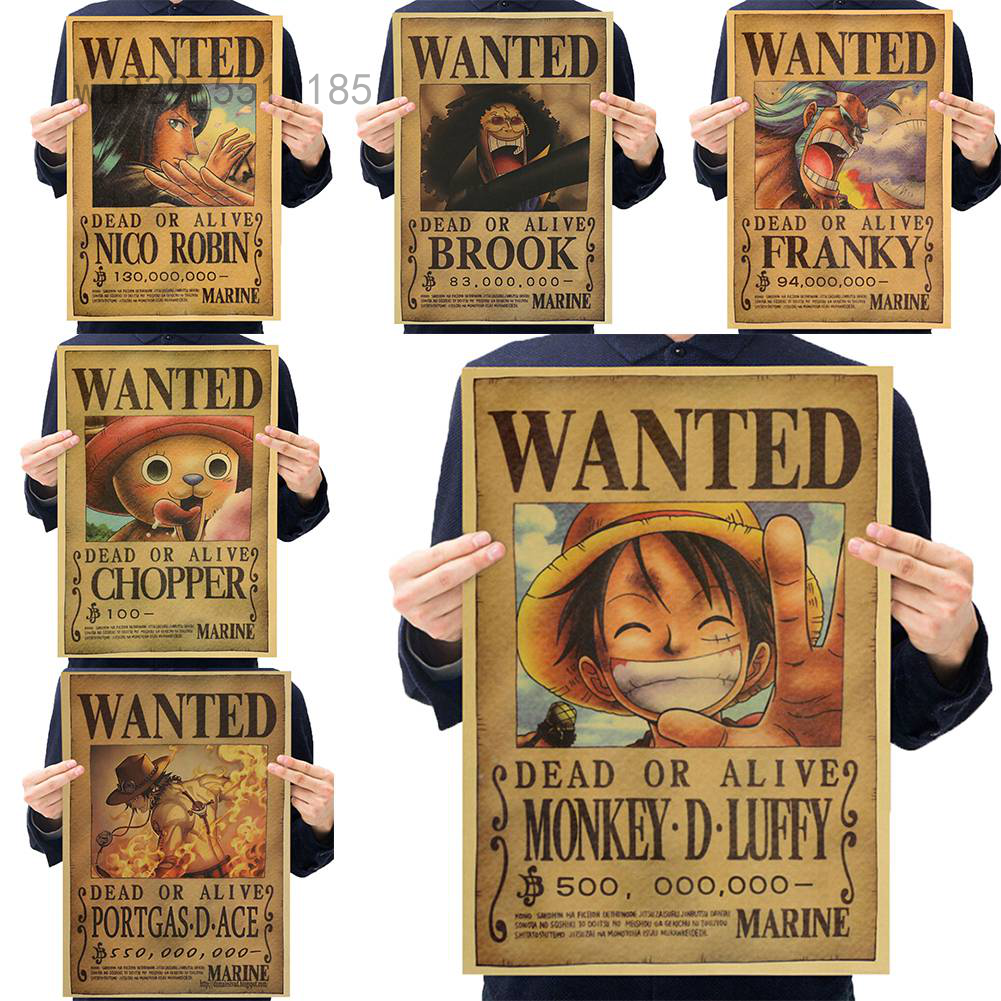Anime One Piece Reward Series Kraft Poster Shopee Philippines