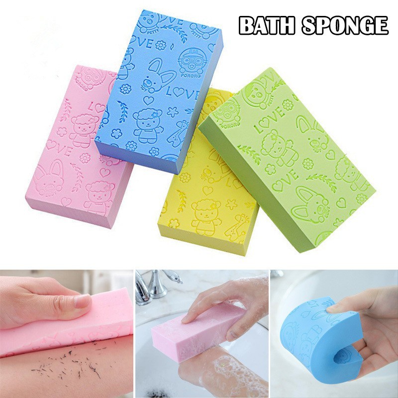 ZITOOP 3Pcs Ultra Soft Exfoliating Sponge,Asian Bath Sponge for Shower,Japanese Spa Cellulite Massager Dead Skin Sponge Remover for Body