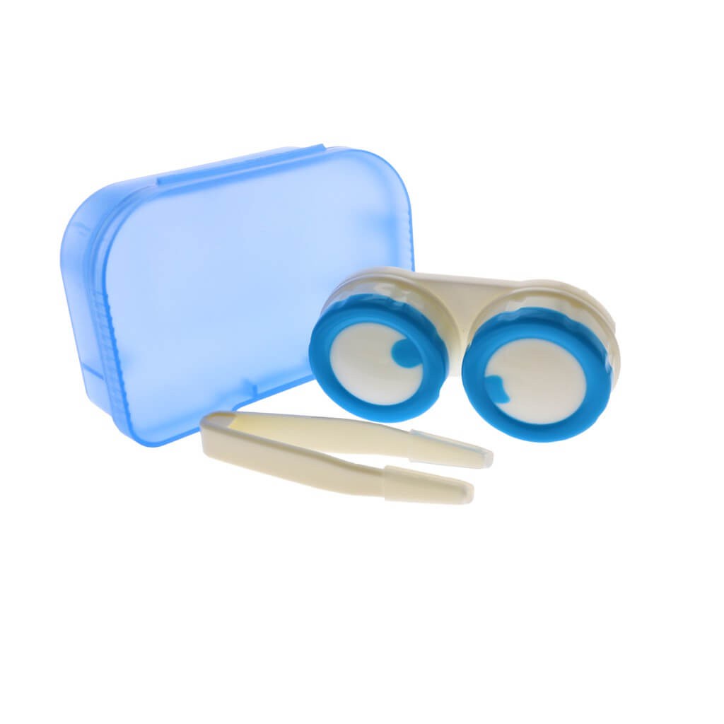 Ideal Vision Center Colorful Contact Lens Case with Tweezers