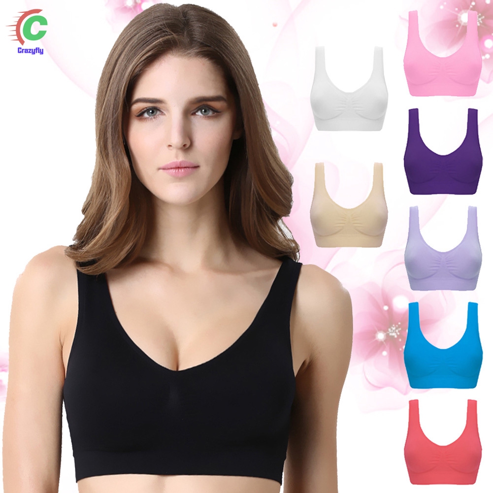 ladies padded sports bra