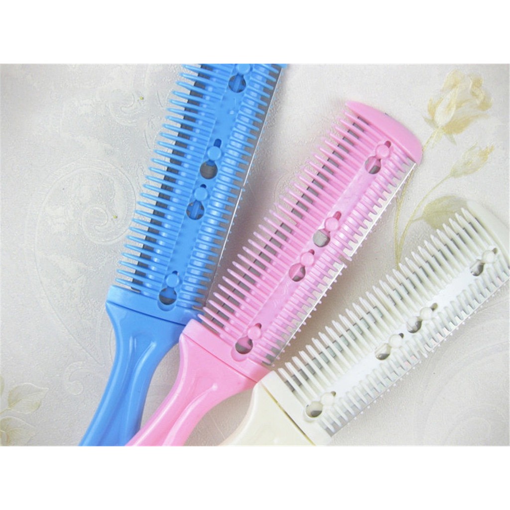 1x Professional Scissor Home Hair Razor Comb Hairdressing Thinning