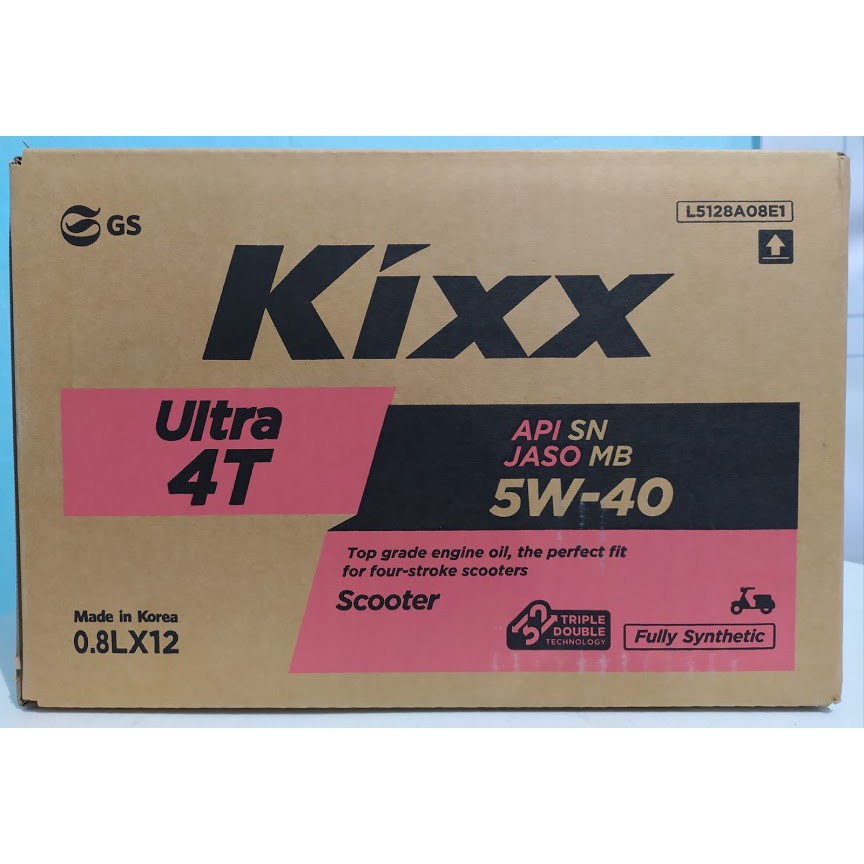 KIXX ULTRA 4T SCOOTER 5W-40 800ML FULLY SYNTHETIC 800ML X 12PCS 1BOX ...