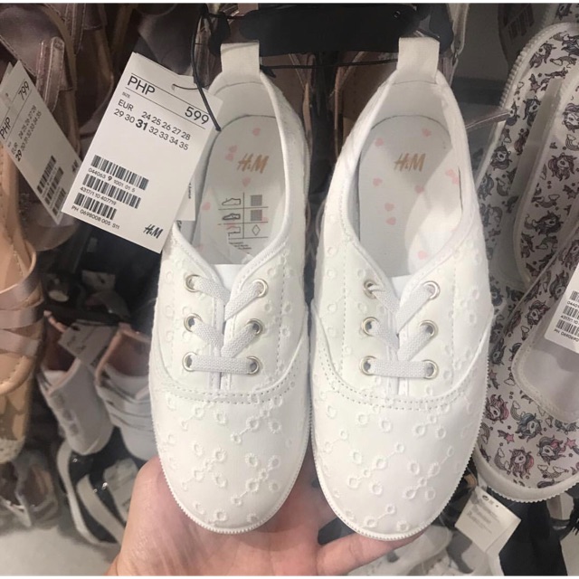 h&m white canvas shoes