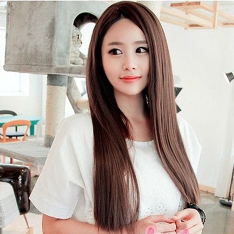 Long Straight Artificial Hair Women Wig Fashion Clip Women