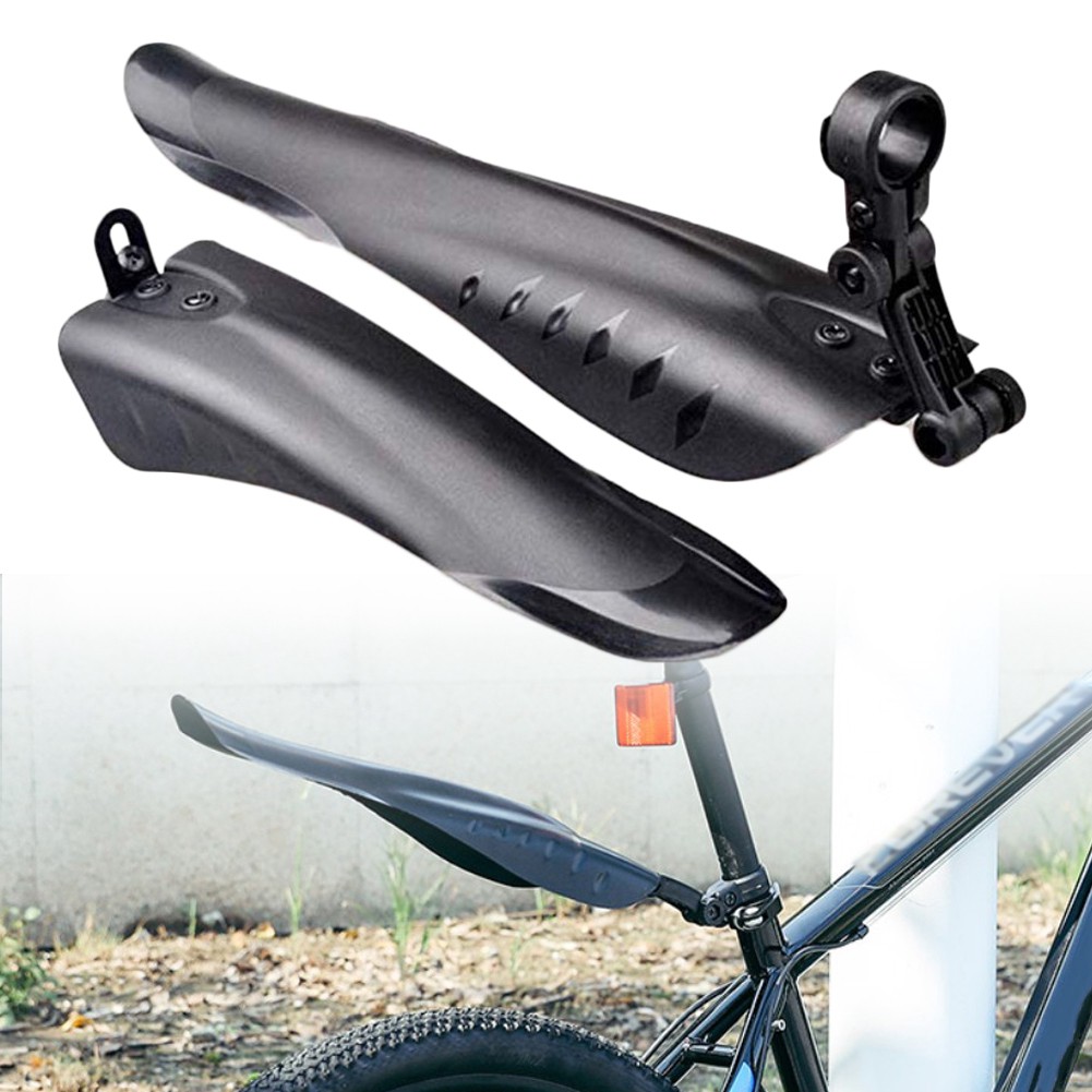 2 Parts-Universal Full Cover Thicken Widen Bicycle Fender Set Front/Rear Mud Guards Fit for 20/22/24/26 MTB Mountain Road Bike Riding Cycling Bike Mudguard Set with 8M DIY Reflective Tape 