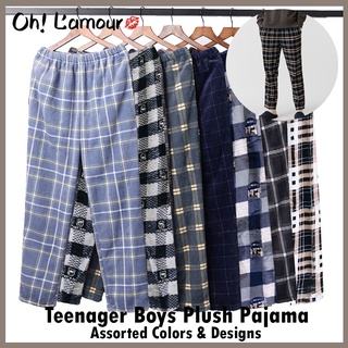 Oh Lamour #056 Teenager Men's Soft Plush Fleece Pajama Sleepwear For Teens (1pc)