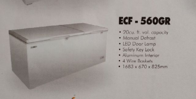 Eurotek Double Door Chest Type Freezer 15cuft 20cuft 26cuft Shopee Philippines