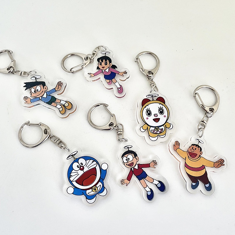 Doraemon Classic Anime Acrylic Double Sided Keychain Xiaofu Nobita