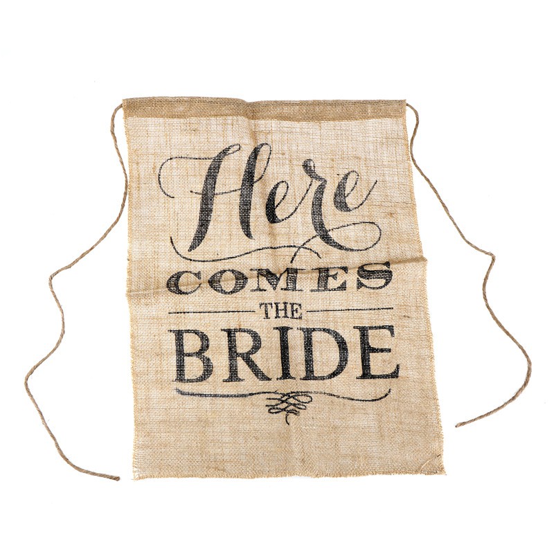Details about   1pc Jute Fabric Shabby Wedding Decor Banner Bride Khaki Here Comes The BrideODWI