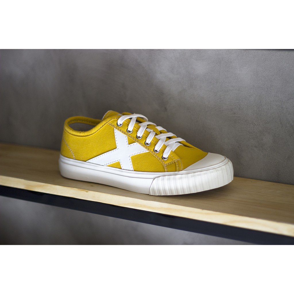 yellow canvas sneakers