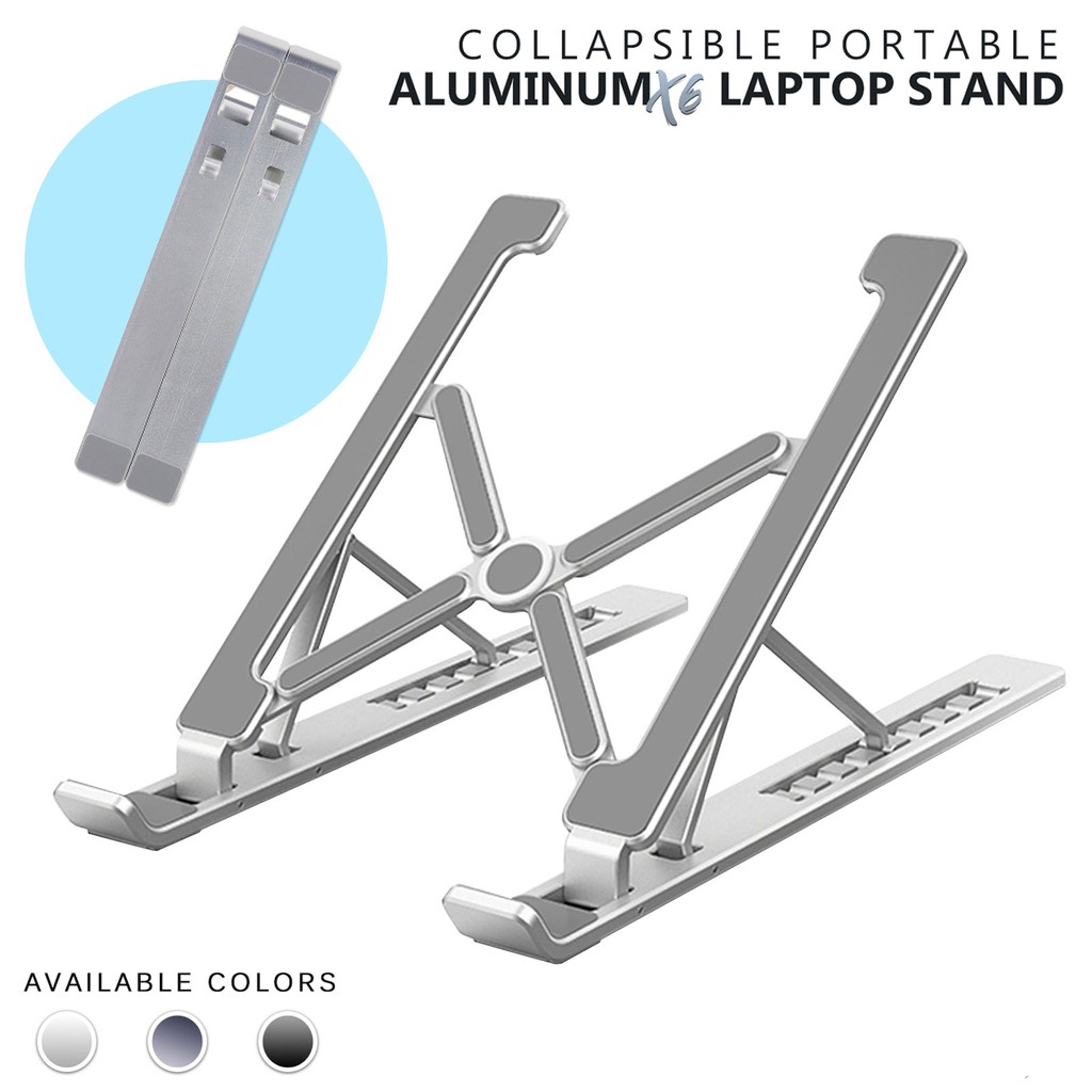 Universal Aluminum Alloy X6 Laptop Stand Adjustable Bracket Collapsible