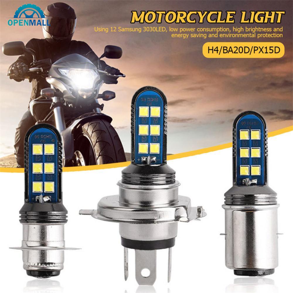 P15D Led Motorcycle HeadLight Bulbs 12V 1600LM 6000K 12 SMD 3030Chips ...