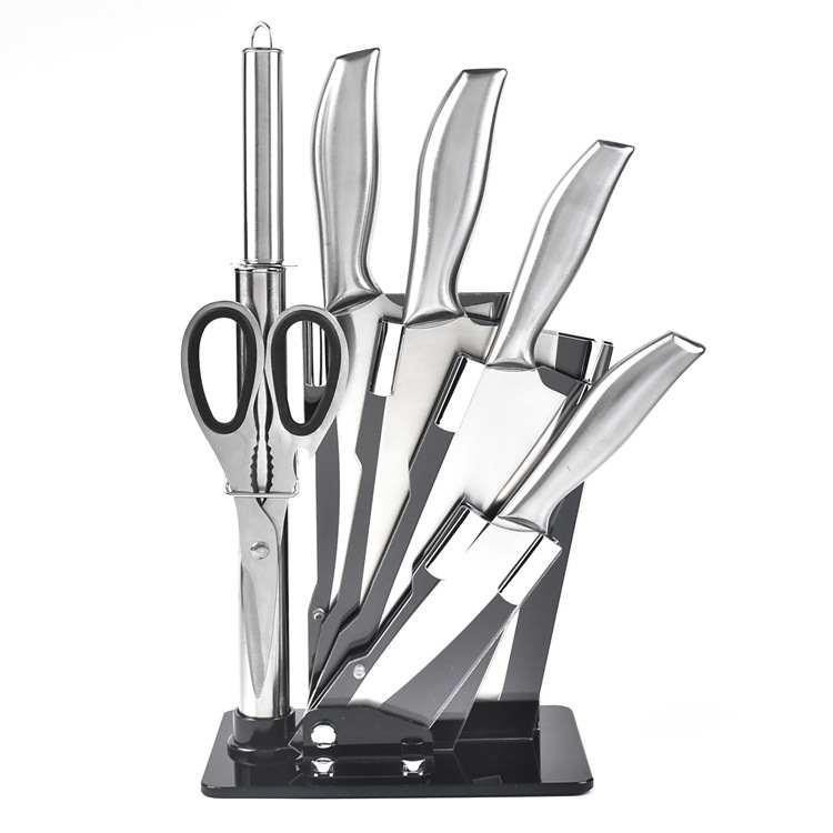 Japanese 7 PCS Knife Tool Sets Kitchen Stainless Steel Rotating Seat