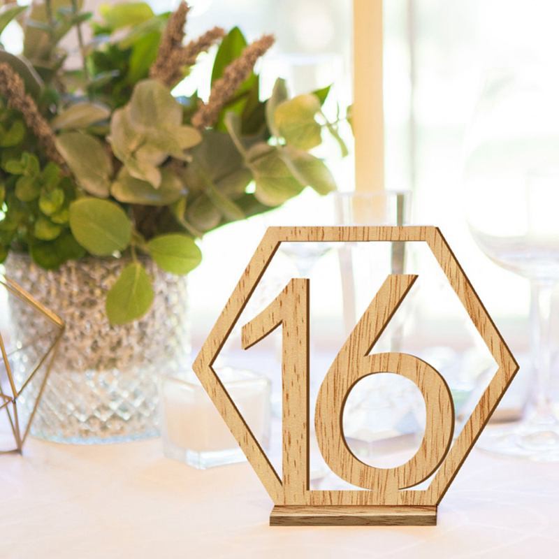 PH COOLMALL 1-20 Numbers Wood Signs Wedding Hexagon Table NumbNumbers Sign - Shopee Philippines