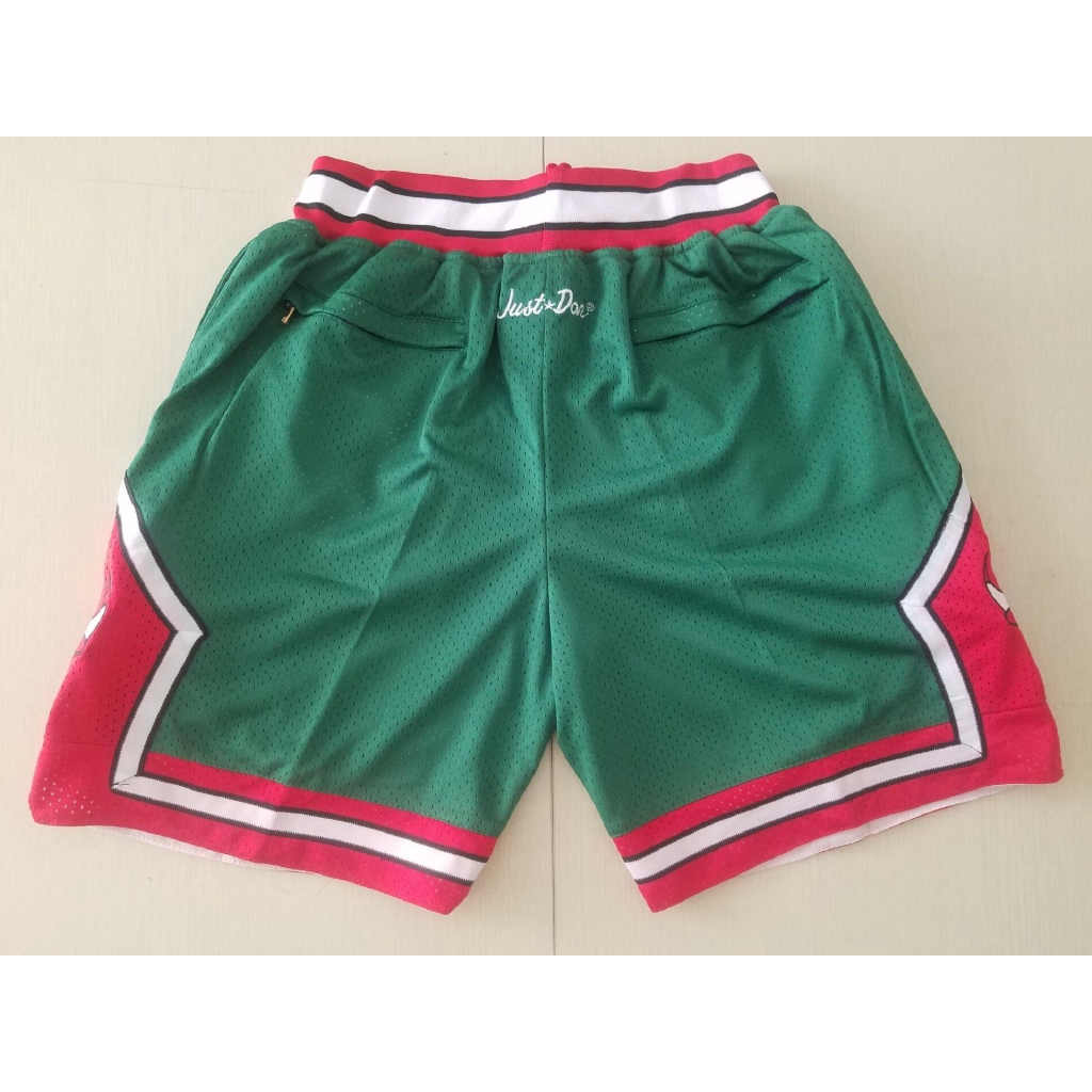green and red chicago bulls shorts
