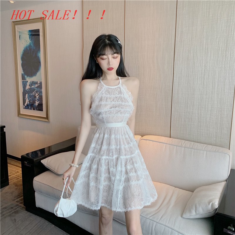 sexy lace white dress