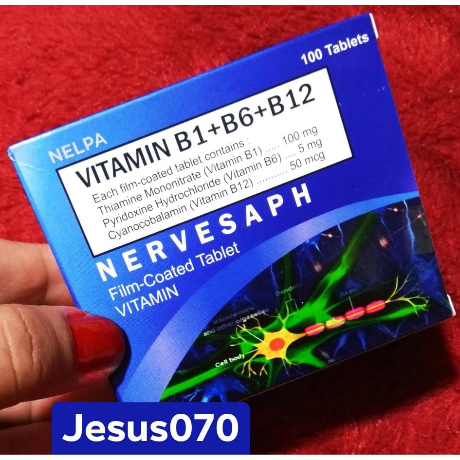 NERVESAPH - Vitamin B-Complex 100 Tablets - Film Coated Tablet FDA ...