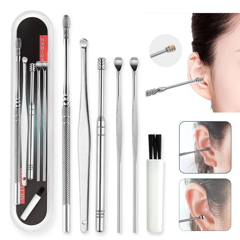 Portable Ear Cleaner Set Ear Cleaning Spiral Earpick Ear Wax Remover
