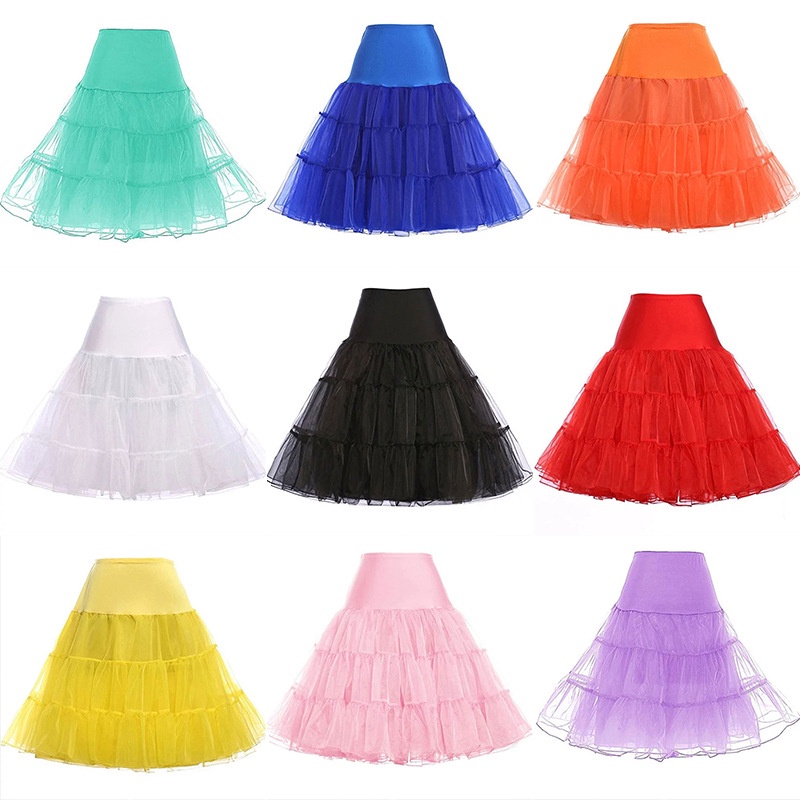 Three-Segment Gauze Vintage Candy Color Wedding Dress Skirt Boneless ...