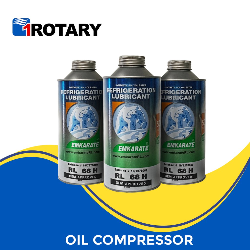1ROTARY EMKARATE REFRIGERATION OIL LUBRICANT 1 LITER COMPRESSOR OIL CAR