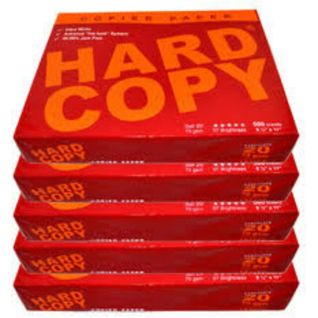 Hard copy bond paper a4 letter legal size 70gsm 500 sheets shopee 