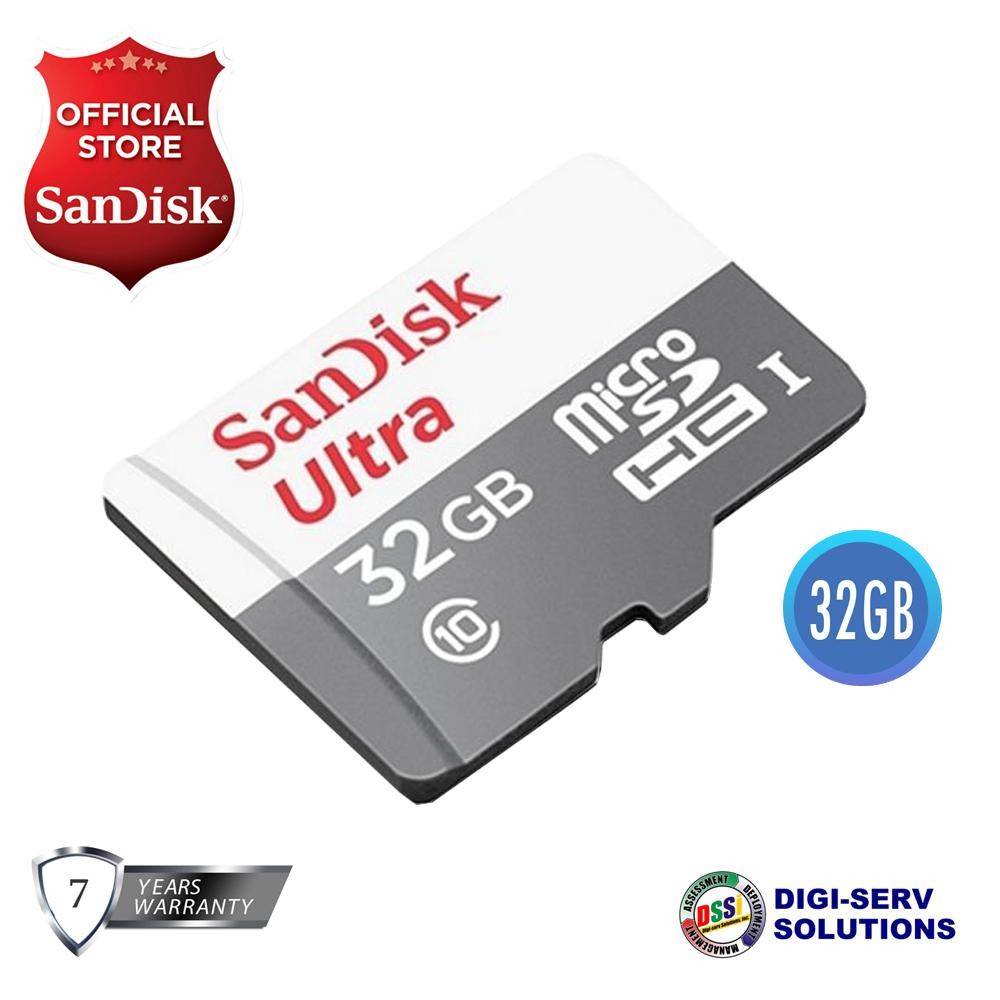 ☈₪℗SanDisk Ultra Micro SDHC 32GB Class 10 UHS-I Memory Card SDSQUNR - NEW  MODEL (Speed up to 100MB/s | Shopee Philippines