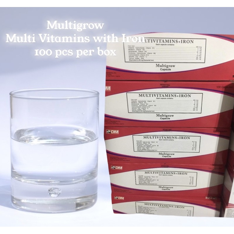 Multigrow Multivitamins+Iron Capsule 100 pcs Shopee Philippines